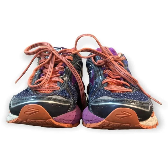 Brooks Adrenaline GTS 15 Running Shoes in Purple Blue & Orange Size 7.5 - Picture 3 of 11